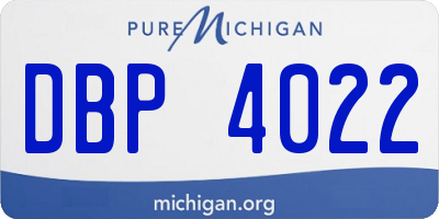 MI license plate DBP4022
