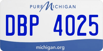 MI license plate DBP4025