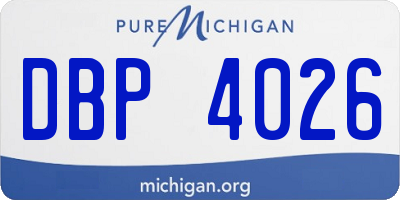 MI license plate DBP4026