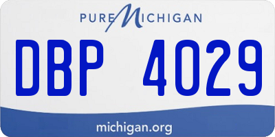 MI license plate DBP4029