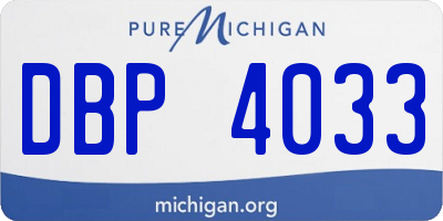 MI license plate DBP4033