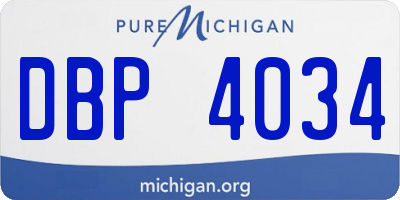 MI license plate DBP4034