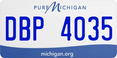 MI license plate DBP4035