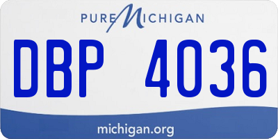 MI license plate DBP4036