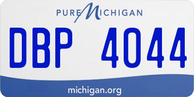 MI license plate DBP4044