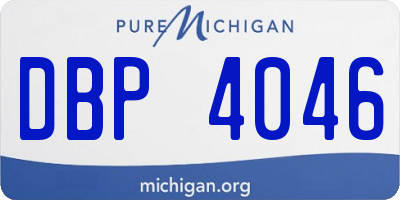 MI license plate DBP4046