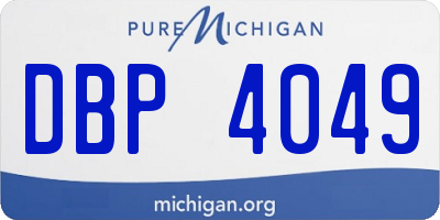 MI license plate DBP4049