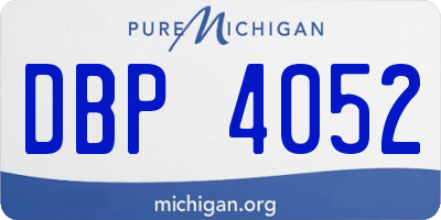 MI license plate DBP4052