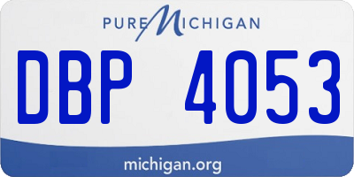 MI license plate DBP4053