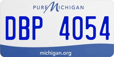 MI license plate DBP4054
