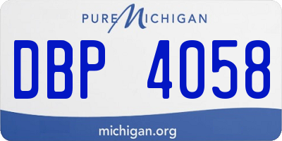 MI license plate DBP4058