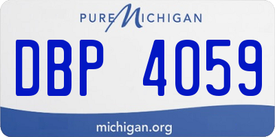 MI license plate DBP4059