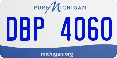 MI license plate DBP4060