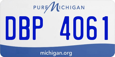 MI license plate DBP4061