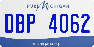 MI license plate DBP4062