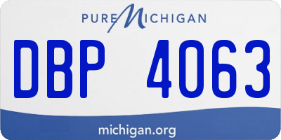 MI license plate DBP4063