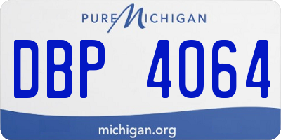 MI license plate DBP4064