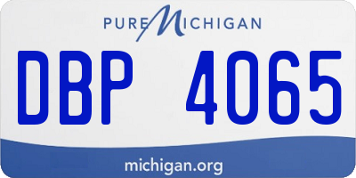MI license plate DBP4065