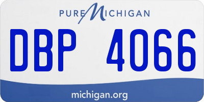 MI license plate DBP4066