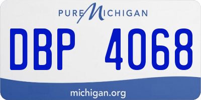 MI license plate DBP4068