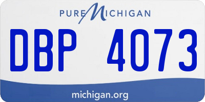MI license plate DBP4073