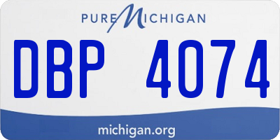 MI license plate DBP4074