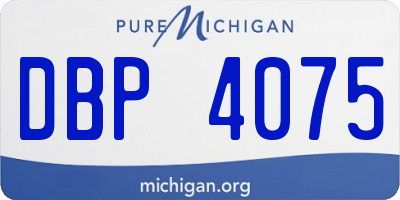 MI license plate DBP4075