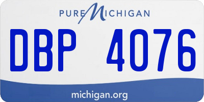 MI license plate DBP4076