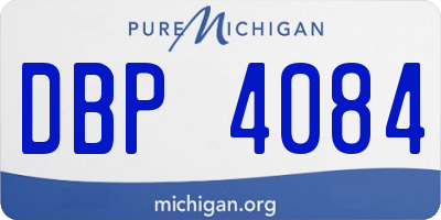 MI license plate DBP4084