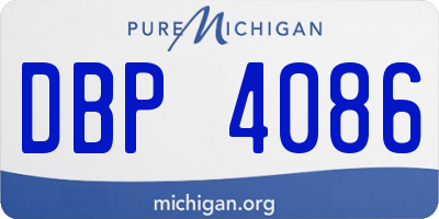 MI license plate DBP4086