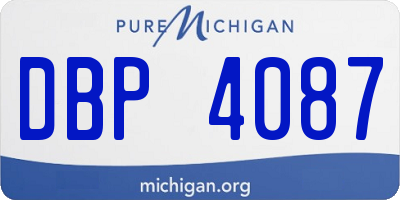 MI license plate DBP4087