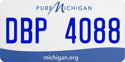 MI license plate DBP4088