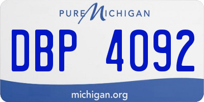 MI license plate DBP4092