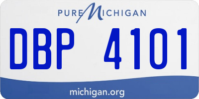 MI license plate DBP4101