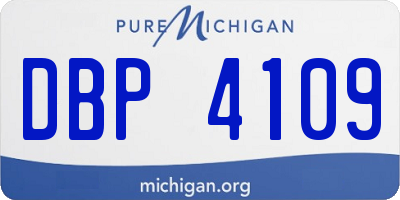 MI license plate DBP4109