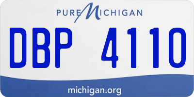 MI license plate DBP4110
