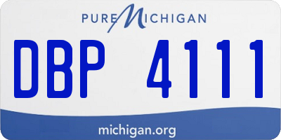 MI license plate DBP4111