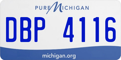 MI license plate DBP4116