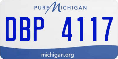 MI license plate DBP4117