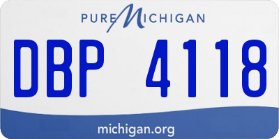 MI license plate DBP4118