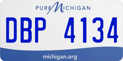 MI license plate DBP4134