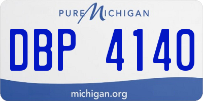 MI license plate DBP4140