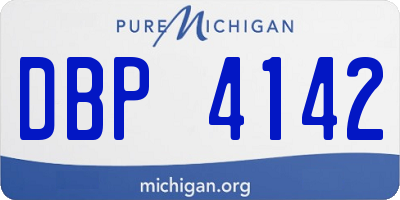 MI license plate DBP4142