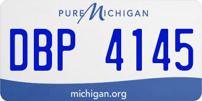 MI license plate DBP4145