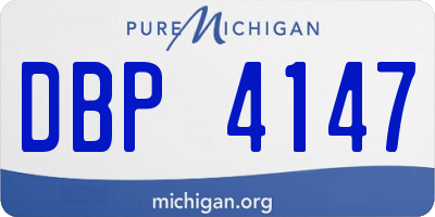 MI license plate DBP4147