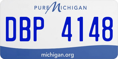 MI license plate DBP4148