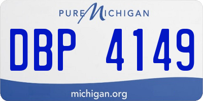 MI license plate DBP4149