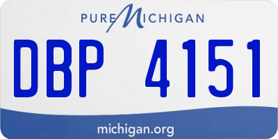 MI license plate DBP4151
