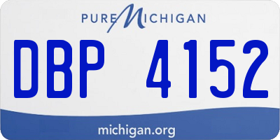 MI license plate DBP4152