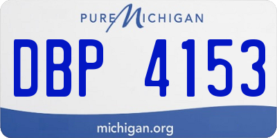 MI license plate DBP4153